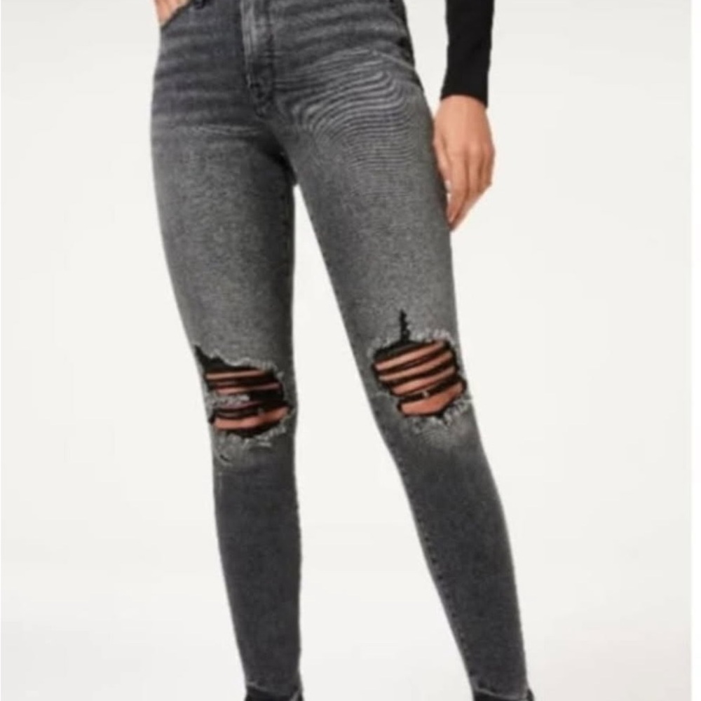 Good American Ripped Gray Jeans